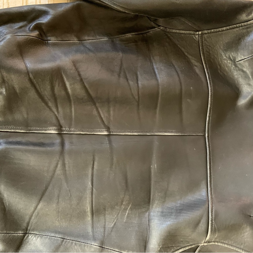 Men’s Distressed Leather Jacket. says small but will fit med build